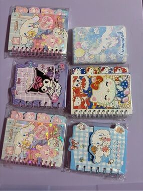 Sanrio mini notebooks - kuromi, cinnamaroll, hello kitty